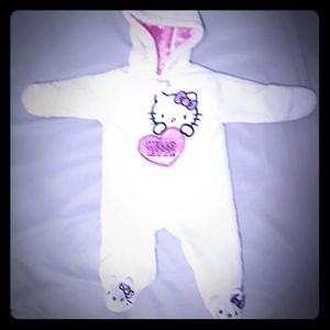 Hello Kitty Velour White Snowsuit